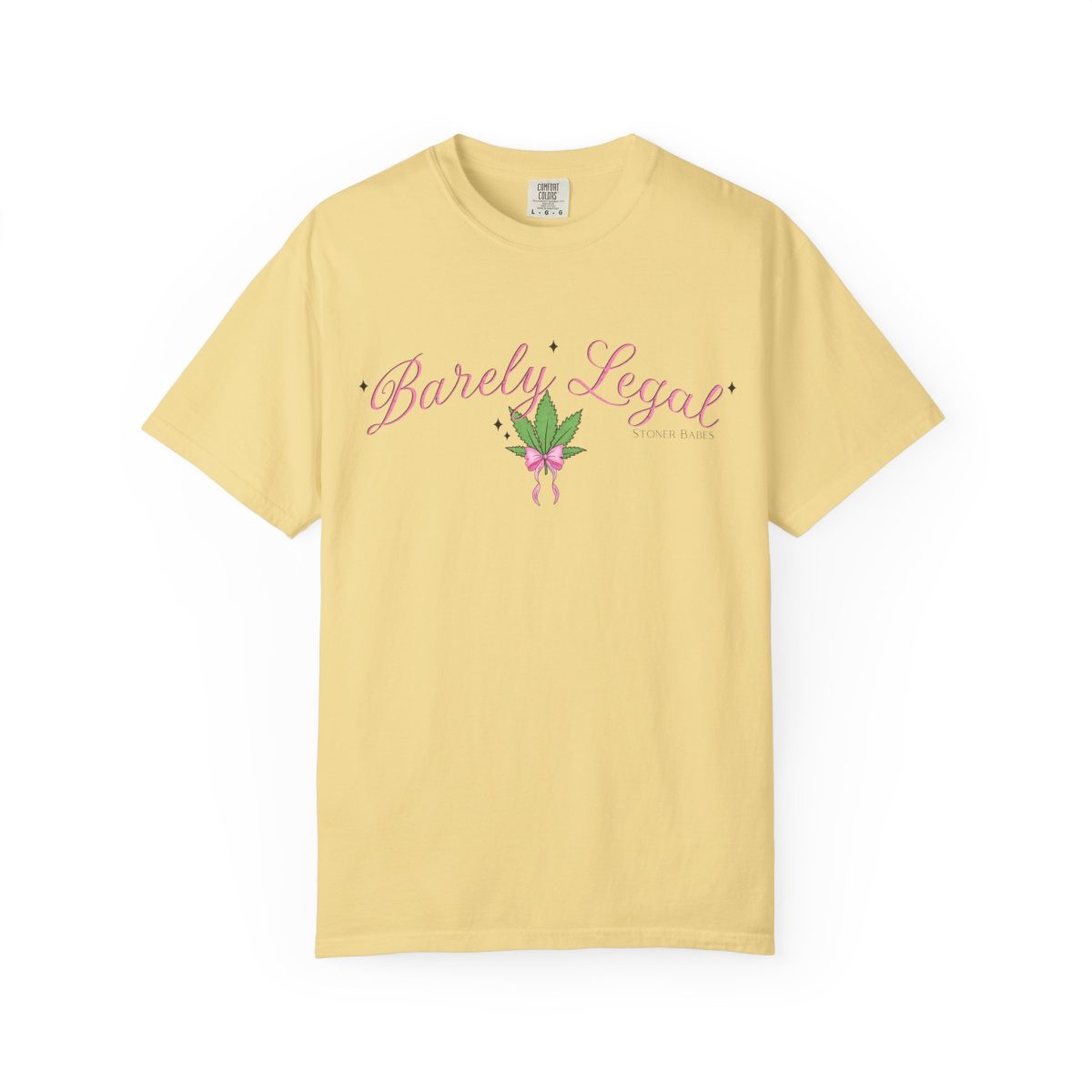 "Barely Legal" Stoner Babes™ Tee – Comfort Colors 1717 Graphic T-Shirt - 100% Cotton - Image 5