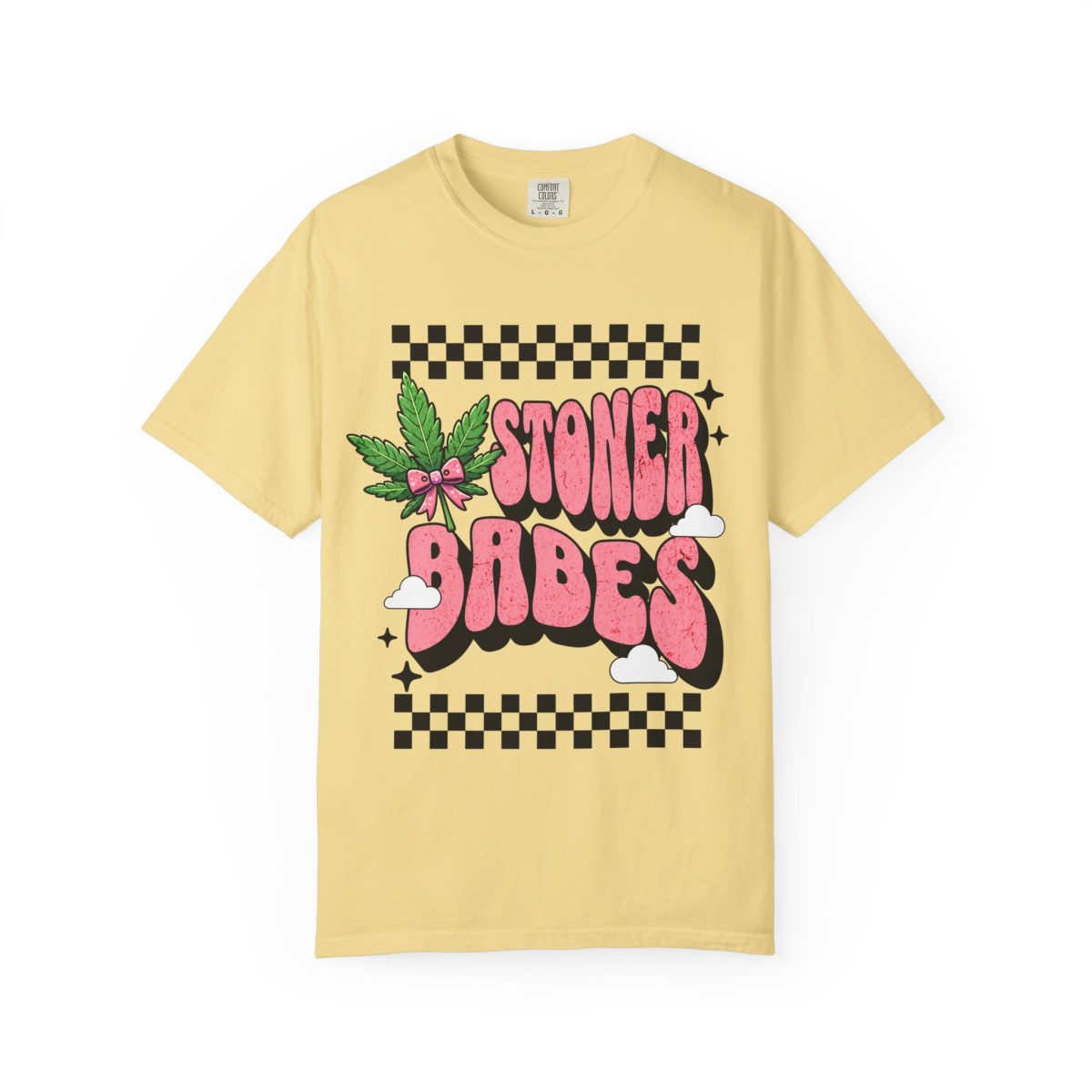 Stoner Babes™ Checkered Tee – Comfort Colors 1717 Graphic T-Shirt - 100% Cotton - Image 5